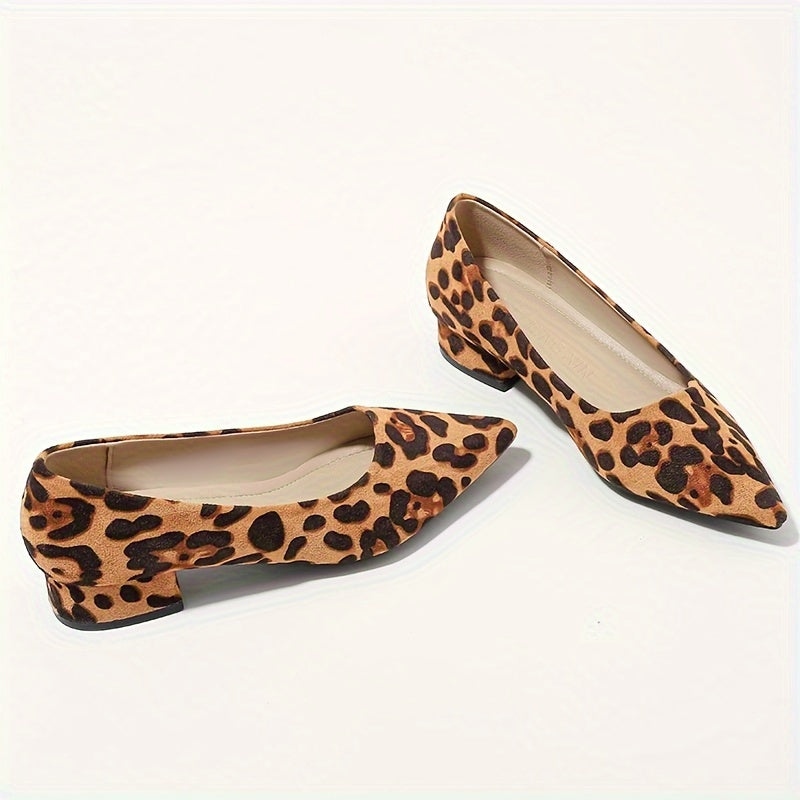 Leopard Print Pointed-Toe Heels