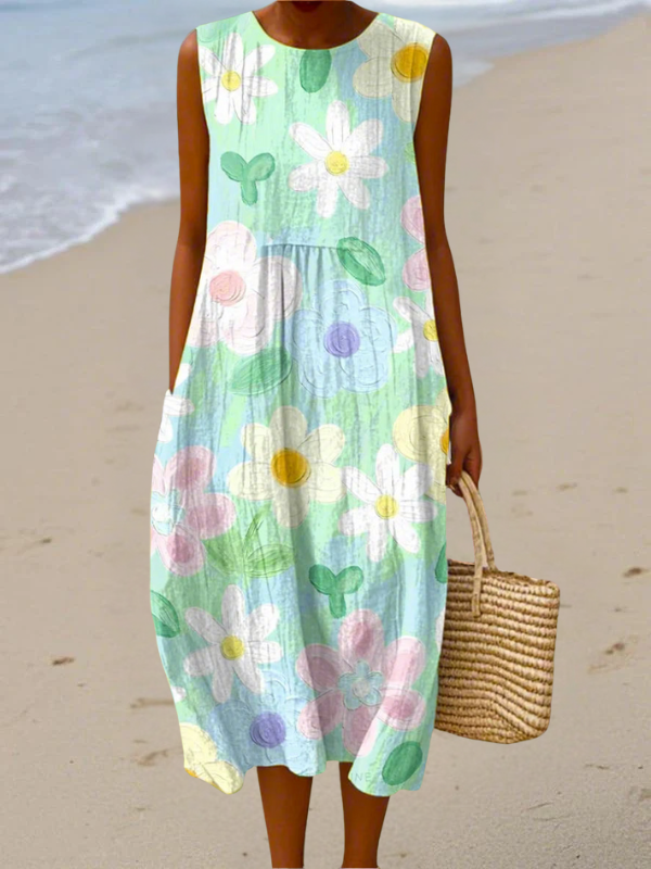 Erin™ Floral Pastel Midi Dress