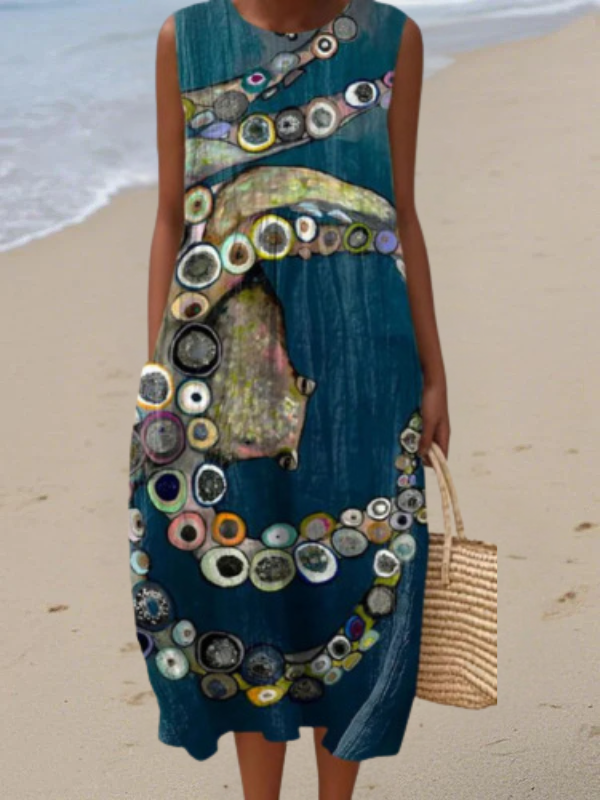 Zoe™ Coastal-Inspired Midi Dress