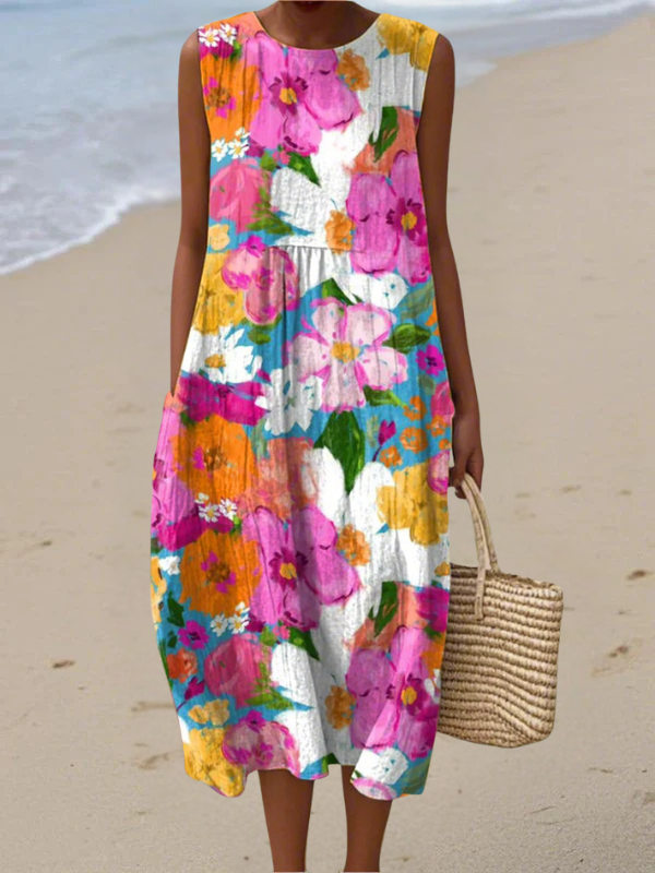 Eden™ Colorful Floral Midi Dress