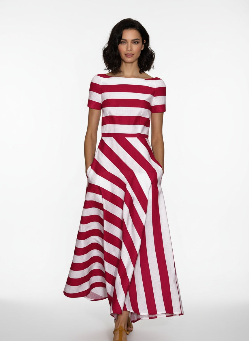 Airy Striped Dress with a Flowy Design