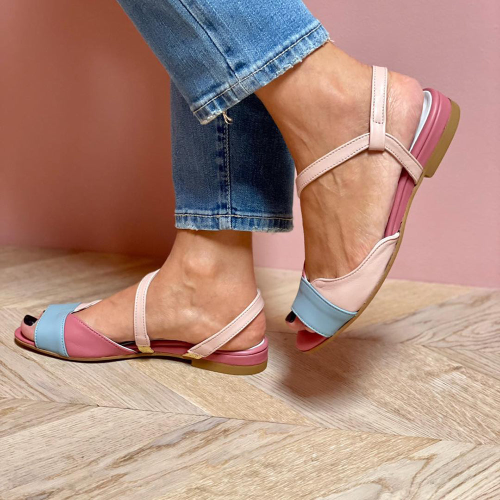 Asymmetrical Block Sandals