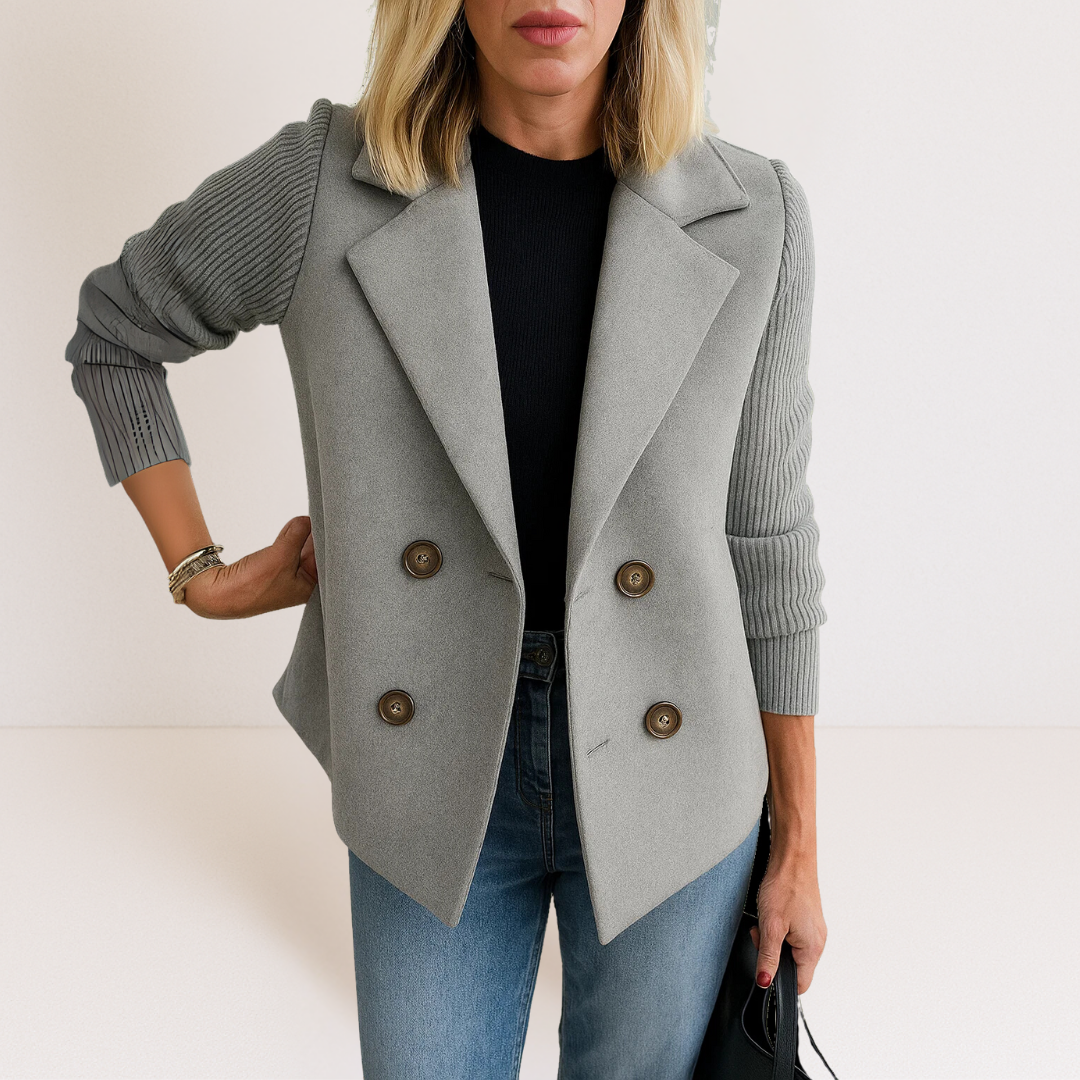 Étaín – Elegant Jacket with Knitted Sleeves