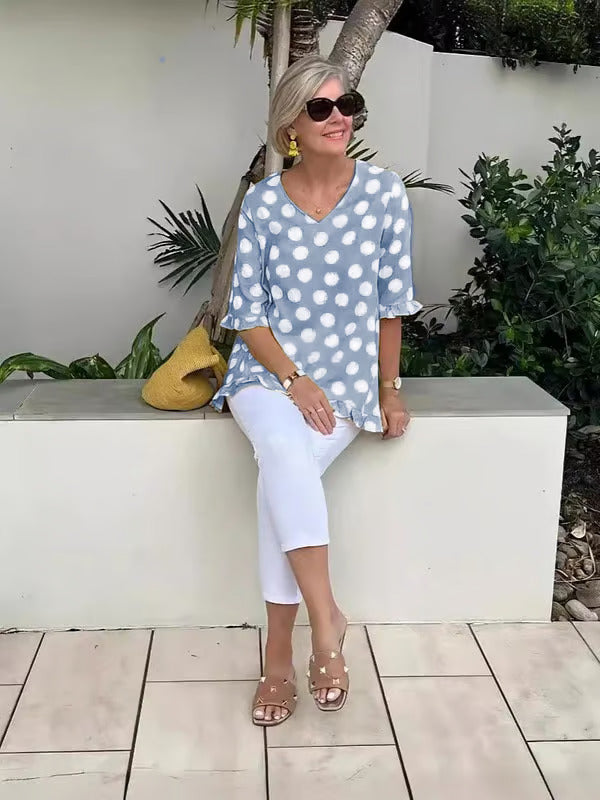 Jasmine | Stylish V-Neck Blouse