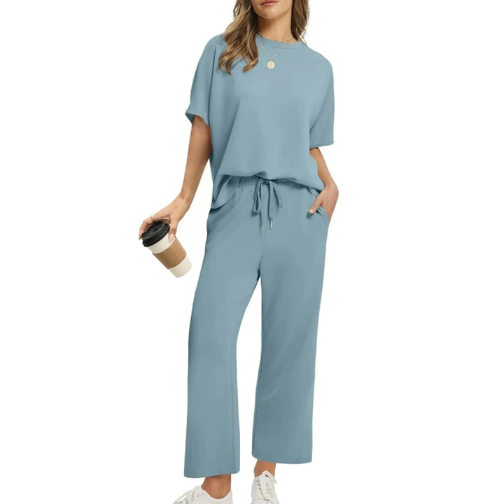 Aesthetic™ | Stylish Casual Top & Pants Ensemble