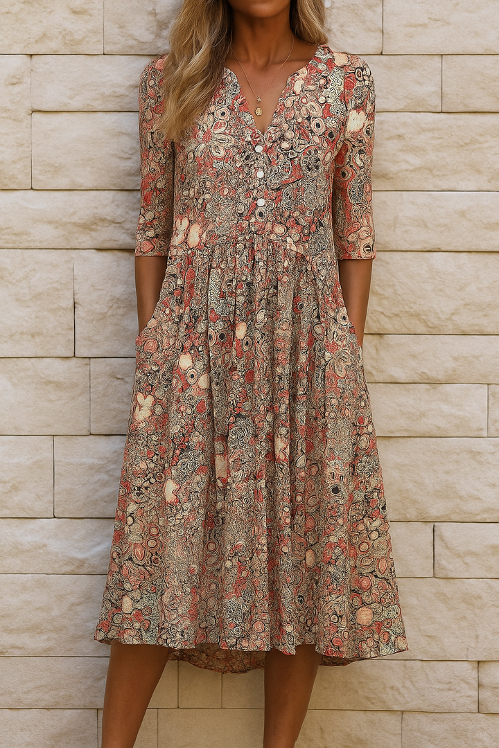 V-Neck Harlow Elegant Dress