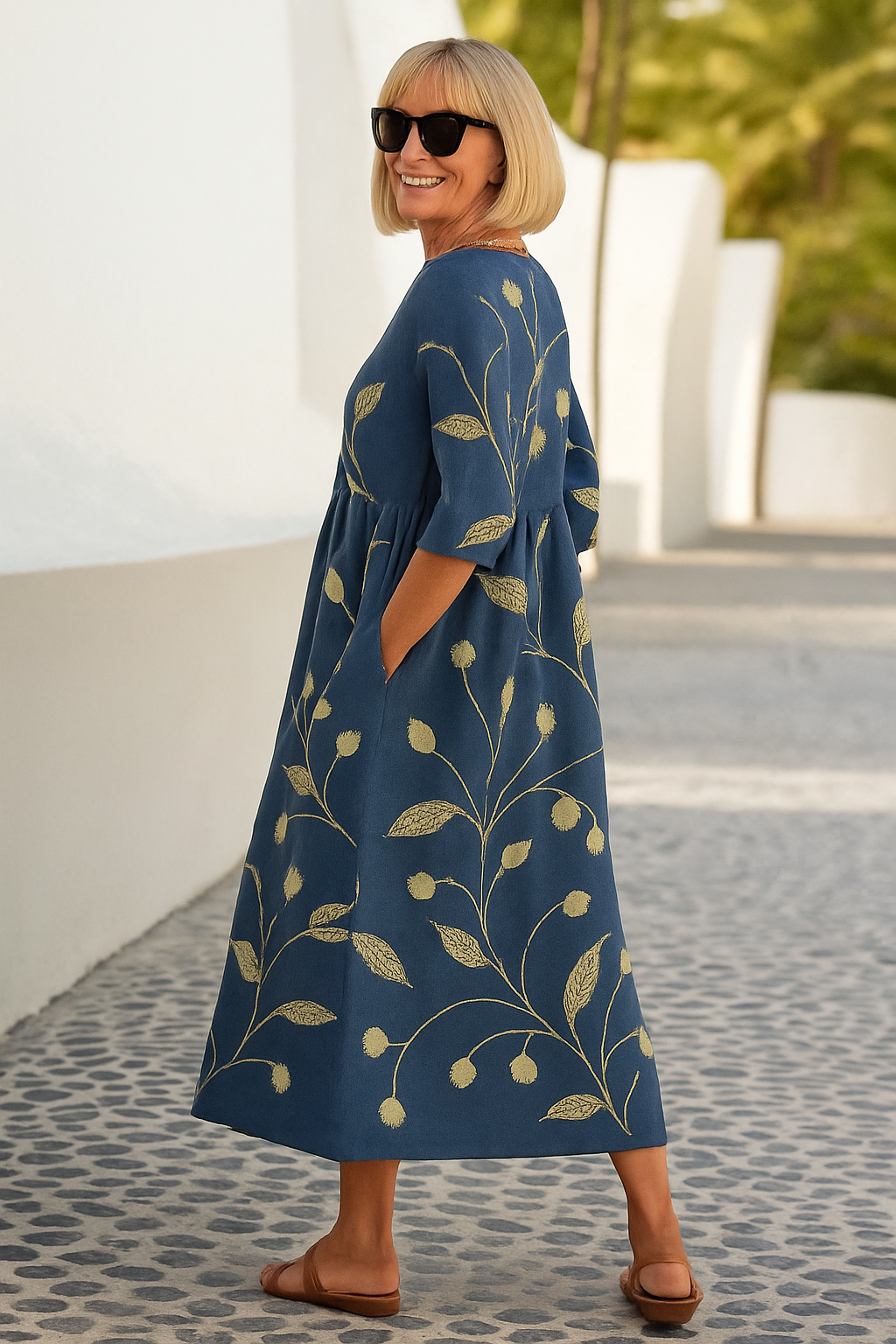 Emerald Green | Casual Midi Dress