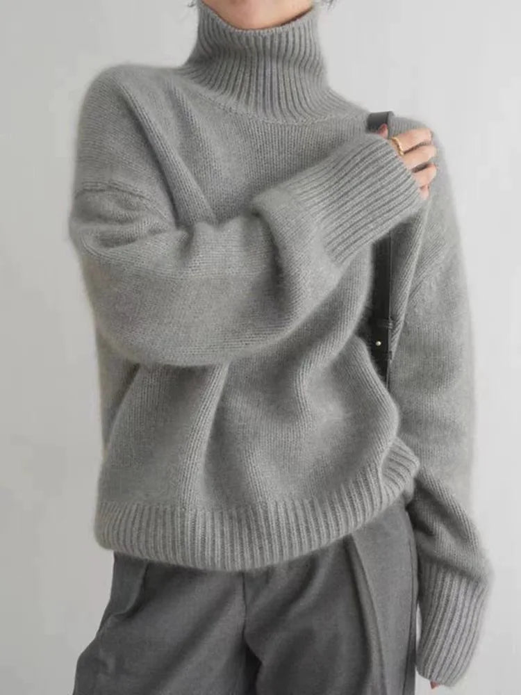 Amaya™ Luxe Cashmere Feel Turtleneck Sweater