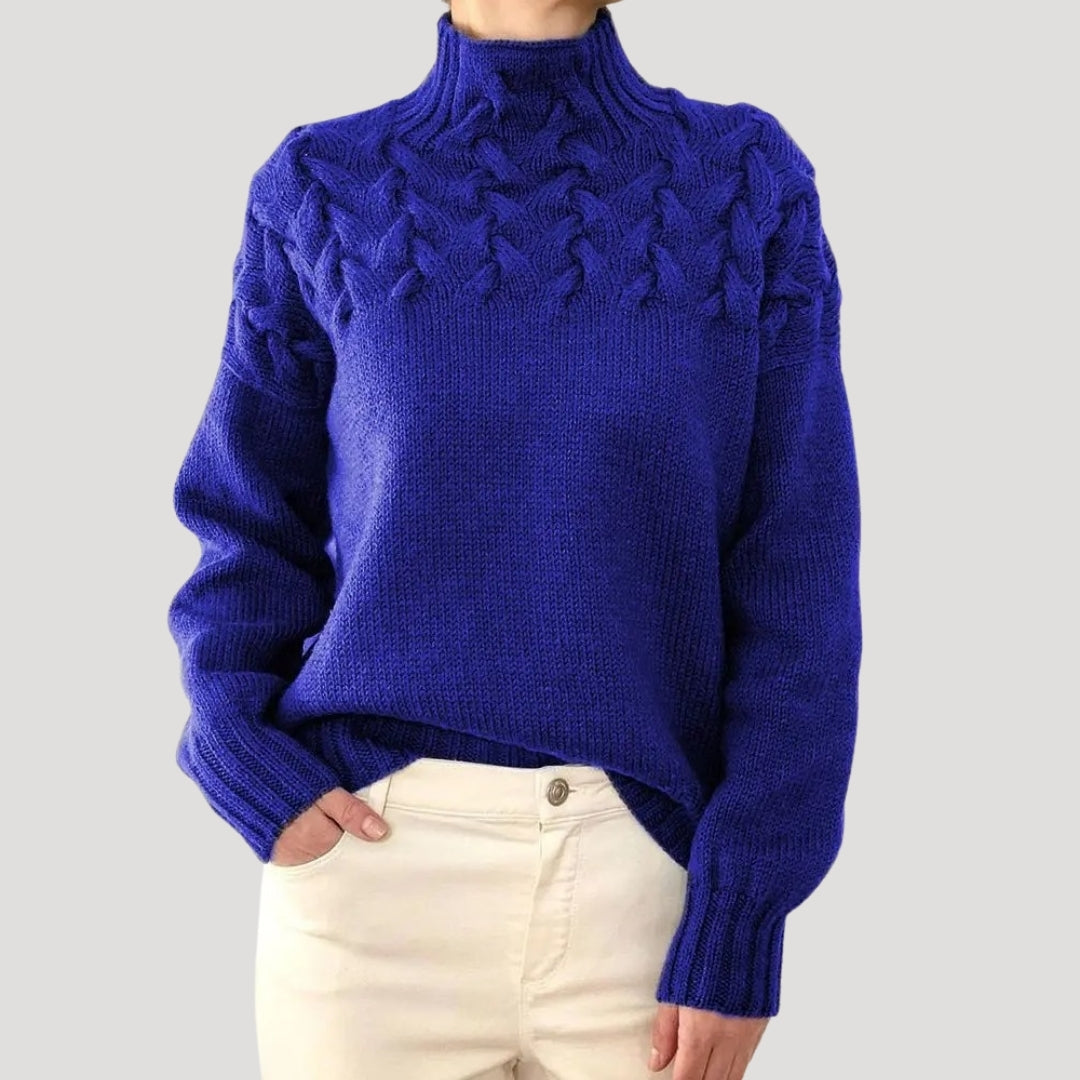 EMMA™ Cable Knit high neck spring