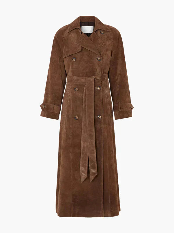 Dara – Suede Trench Coat
