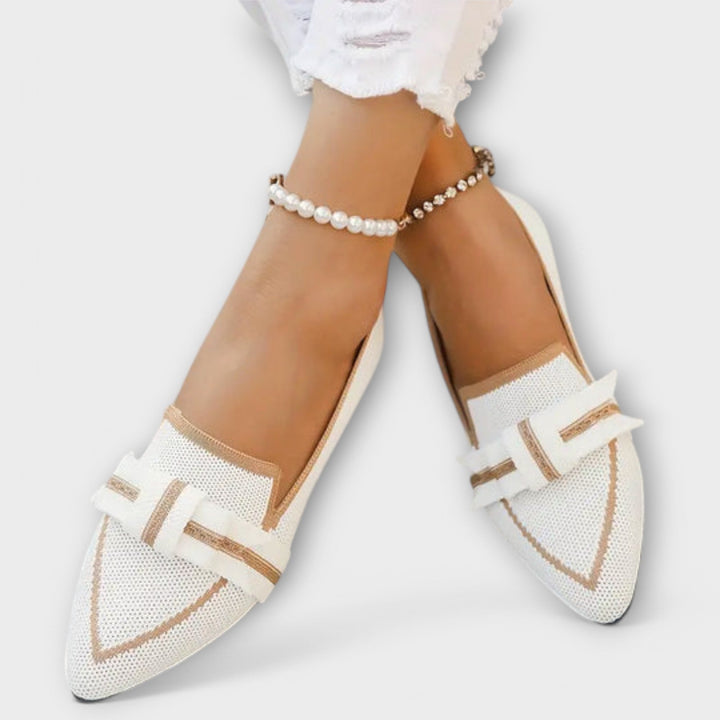 Flat Women's Shoes with Knotted Design loop