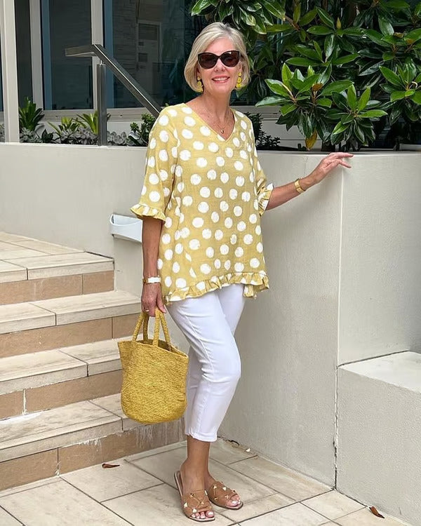 Jasmine | Stylish V-Neck Blouse