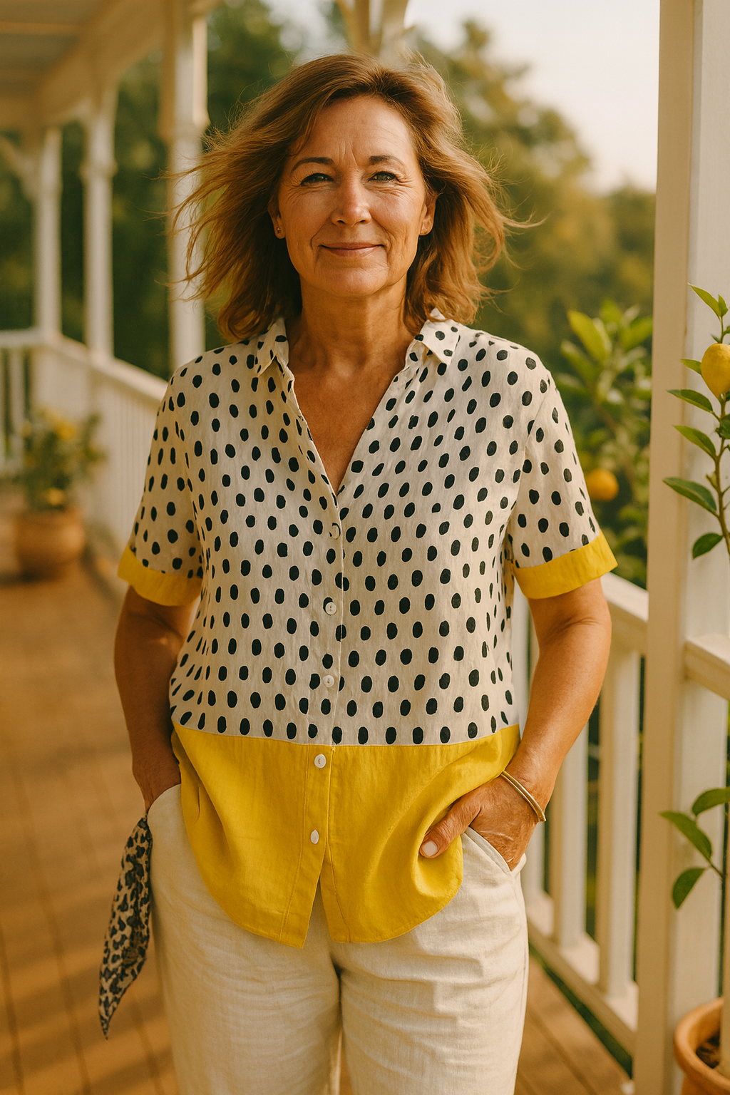 Zavi | Polka Dot Casual Blouse