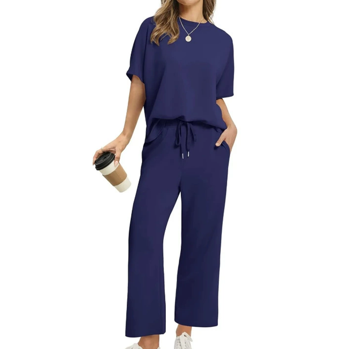 Aesthetic™ | Stylish Casual Top & Pants Ensemble