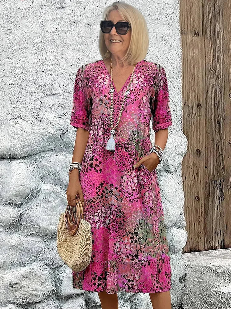 Harper - Colorful Mid-Length Dress