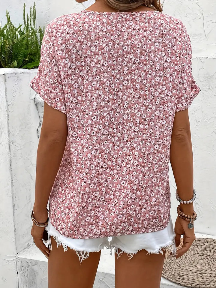 Jenna | Floral Print Button-Up Shirt