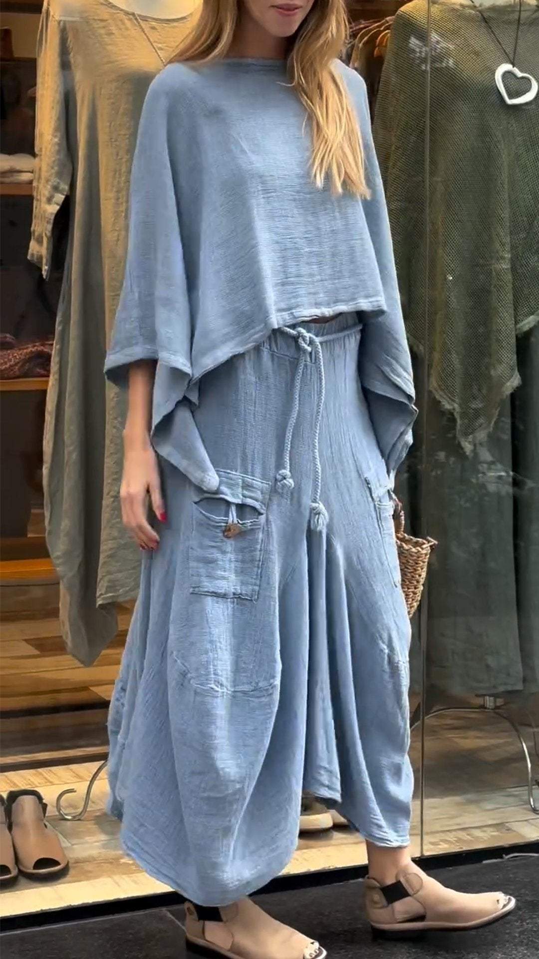 Zelora™ Flowing Casual Two-Piece Set