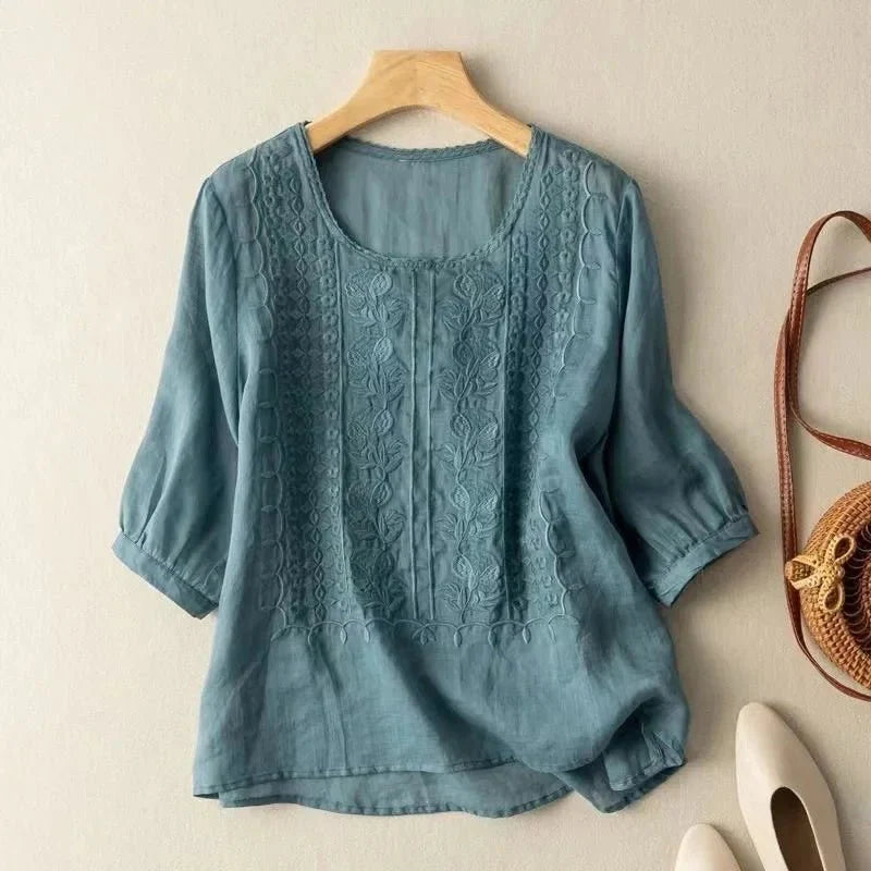 Lily | Elegant Embroidered Blouse