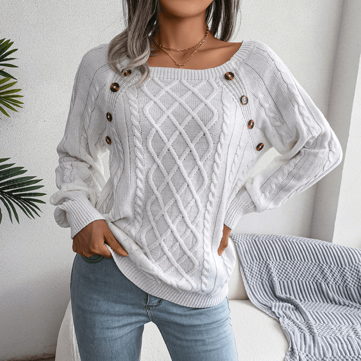 Liora | Elegant Button-Detail Sweater