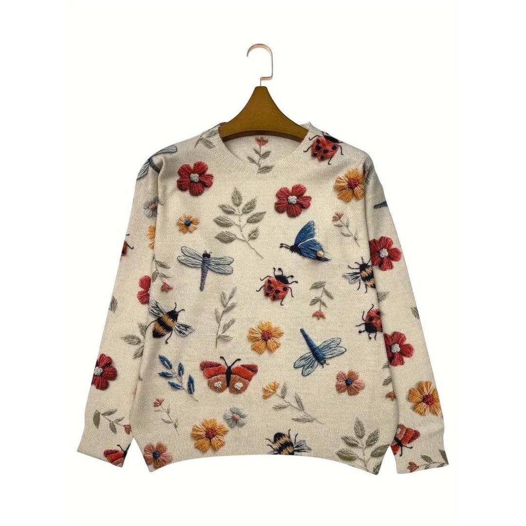 Luna | Floral Turtleneck Sweater