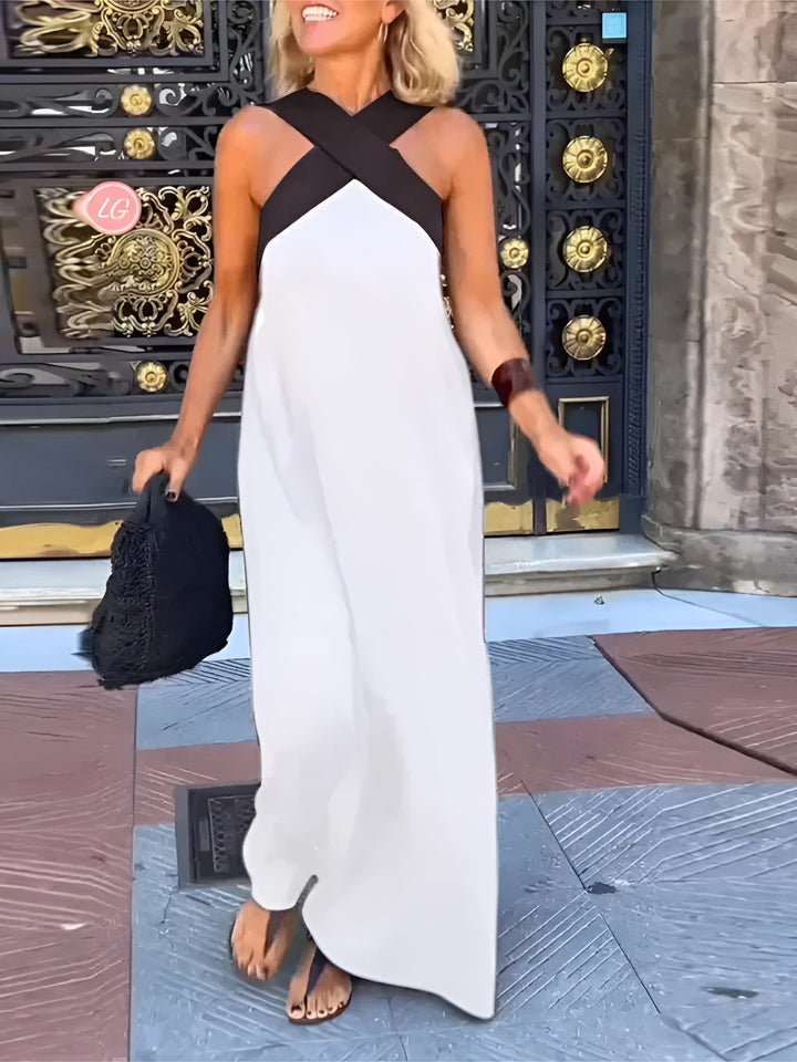 Aimee | Lightweight and Comfortable Cross-Back Maxi Dress