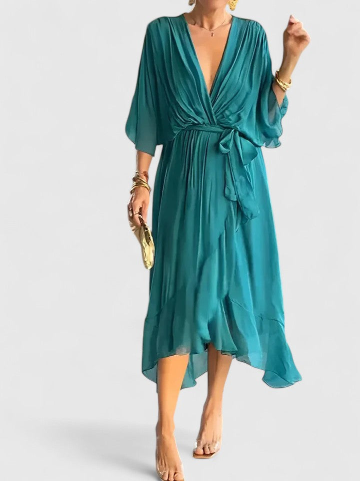 Nada | Elegant V Neck Dress